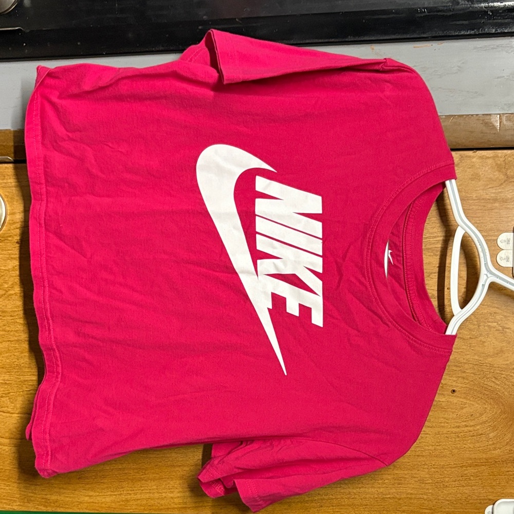Nike Fuchsia Tee with White Logo